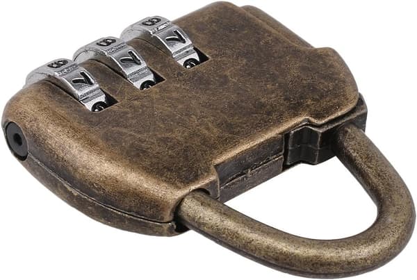 5 stycken Zink Retro Resväska Bagage 3-siffrig Kombinationslås Sui