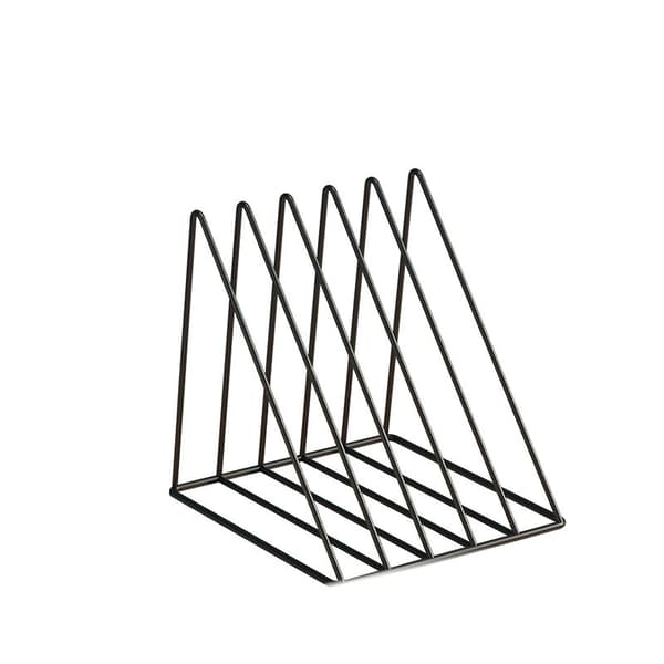 Trekantet Metal Bogstøtte, Sort, 18*18*18cm