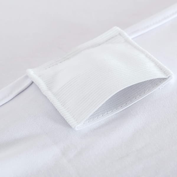 5-pack vita spandex-stolar för matsalstolar för vardagsrum - U