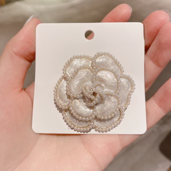 Blomster Brosche Emallje Brosche Perle Pin til Kvinder Bryllup Banket A