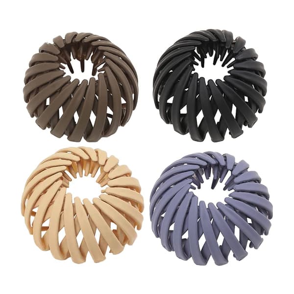 4-pack Matta Fågelbo Hårclips Bun Claw Clips - Hårclips för Bun Ex