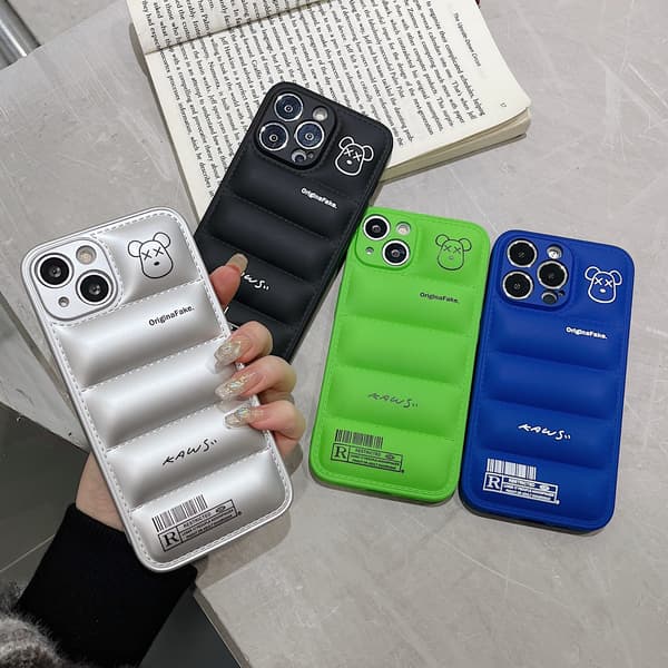 Puffer-etui til iPhone 13Pro, Sød Luksus Blød Touch Jac
