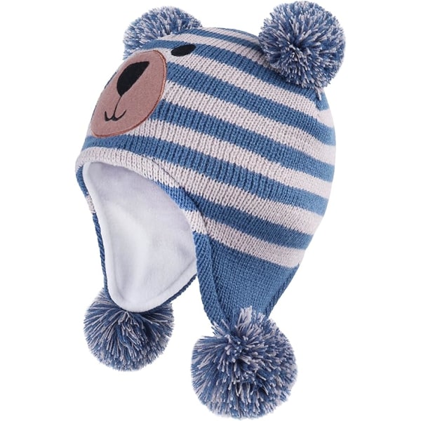 Harmaa Koala Baby talvihattu nuorelle lapselle, lämmin neulottu cap