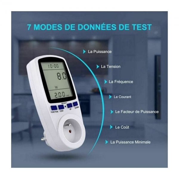 Digital energimålerkontakt, strømforbrukskontakt energimonitor