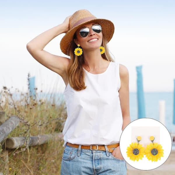 Ørepynt Trendy Sommerblomster Ørepynt Stilige Ørepynt Ørepynt Hoops Wom