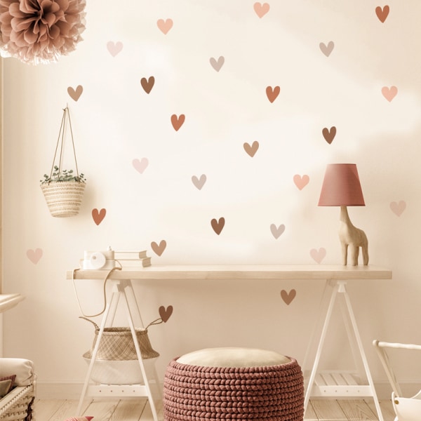 36 st Boho Hearts Creative Wall Sticker för barn Baby Girls B