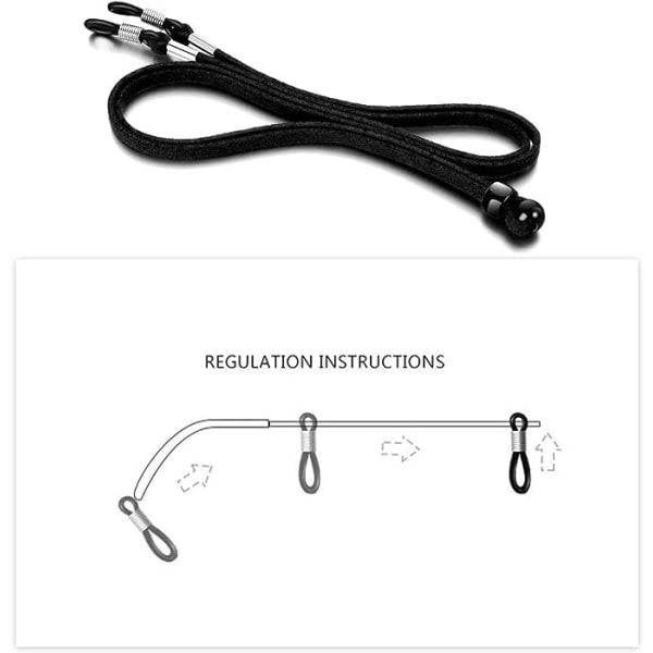 3 st PU-glasögonremmar för sportglasögon och