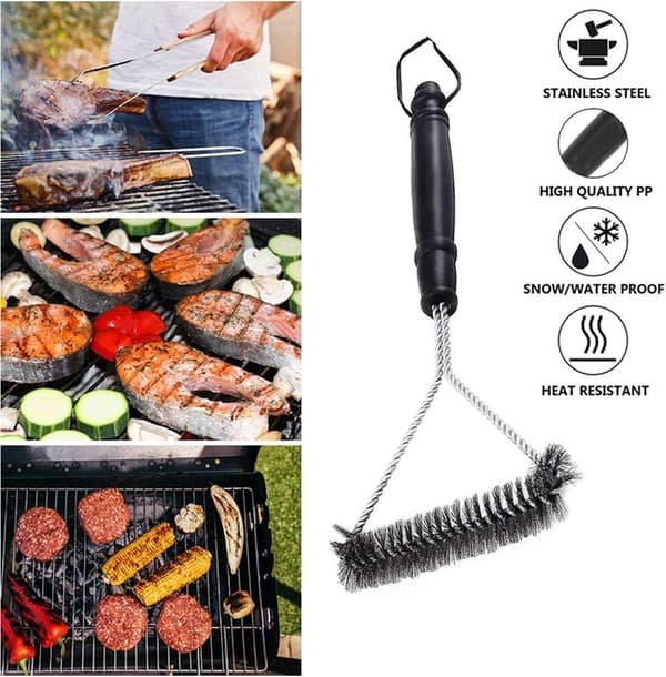 Grillbørste i rustfritt stål - Børster i rustfritt stål for rask og effektiv rengjøring