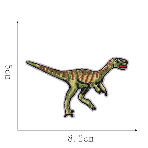 17 stk. Cartoon Dinosaur broderede stof klistermærker, søde små A