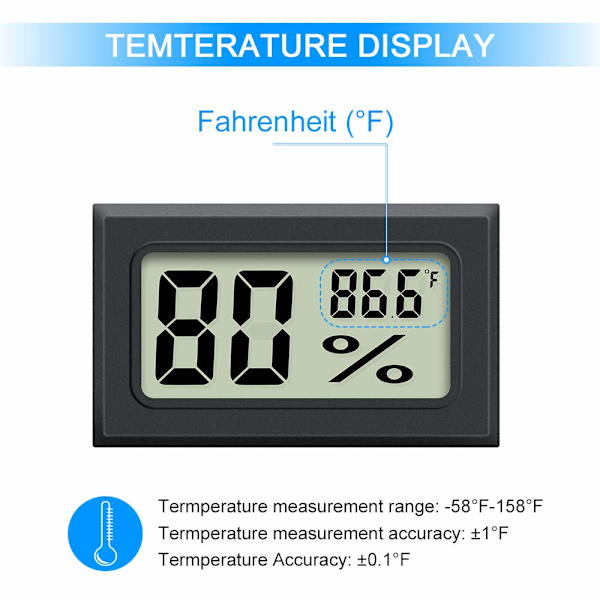 Mini Hygrometer Termometer 2STK Mini Digital Hygrometer,  Hygrom
