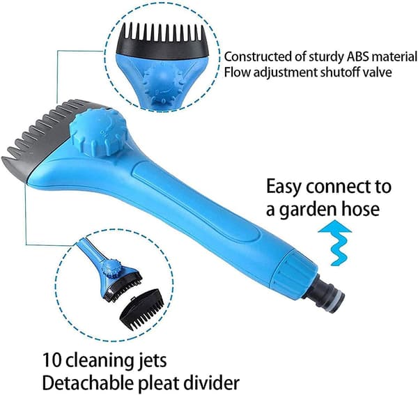 Pool Filter Clean Brush, 25cm Håndholdt Jet Cleaner Pool Filter Ca