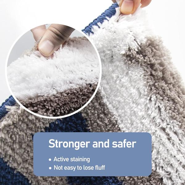 Skridsikker bademåtte køkkenmåtte fluffy badeværelse tæppe blød mikrofiber