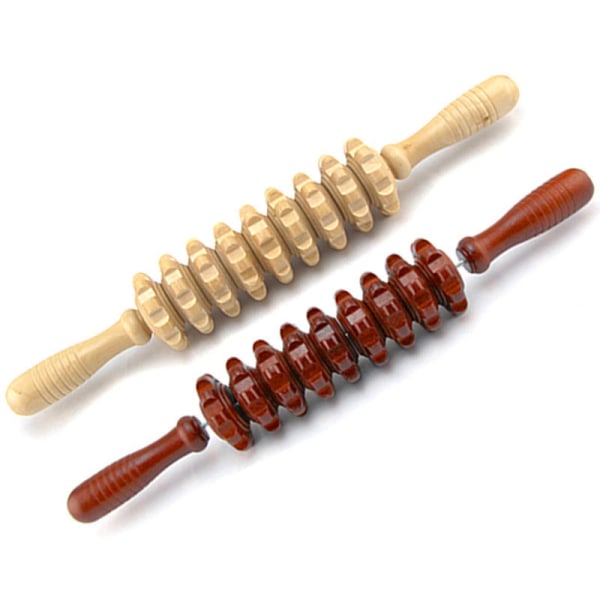 Manual Wooden Fascia Massage Roller Trigger Points for Release Ce