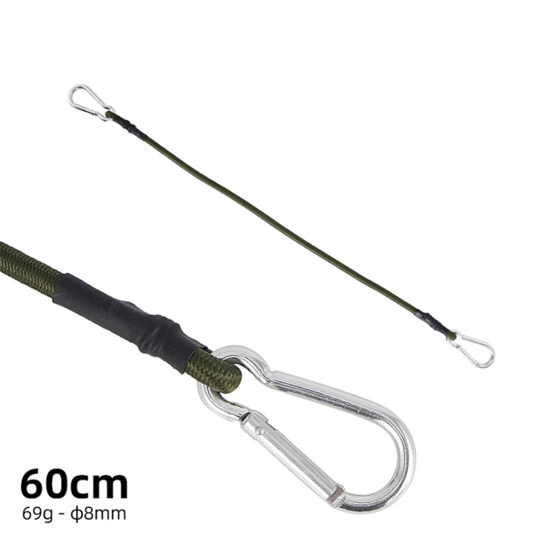 4-pack bungee-snören med karbinhake, 60 cm bungee-snöre med karbinhake