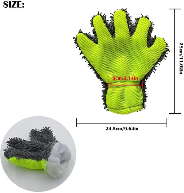 Chenille Bilvaskhansker Mikrofiber Chenilla Bilvask Vott Cleani
