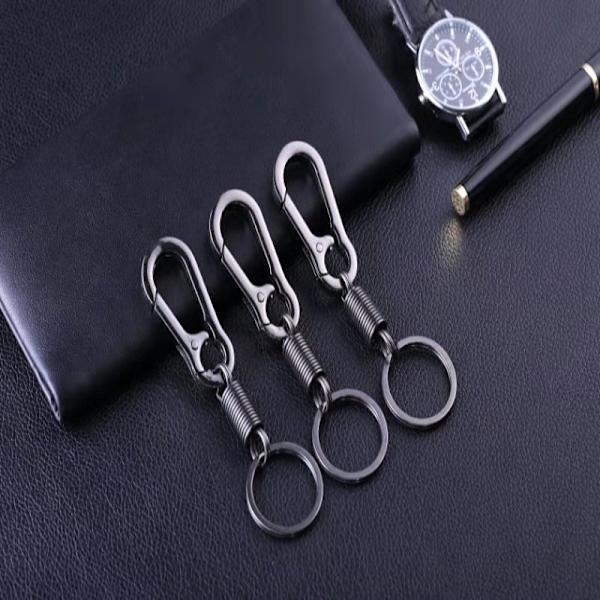 Retro Style Enkel Stærk Karabinhage Form Nøglering Nøglering Ring