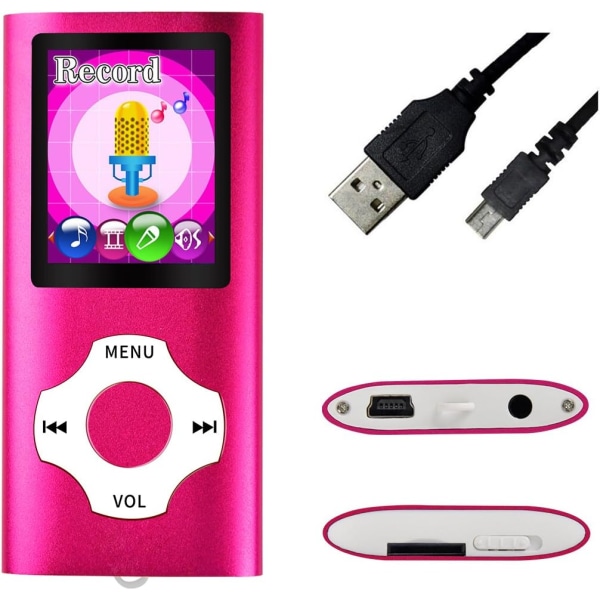 Digital, kompakt och bärbar MP3/MP4-spelare (max stöd 64 GB)