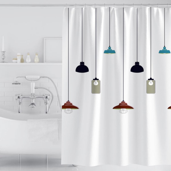 Geometrinen kuviollinen suihkuverho, moderni ylellinen geometrinen