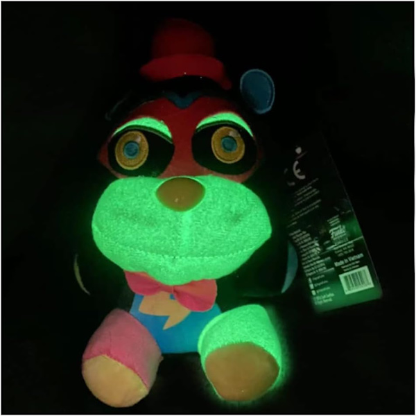 Security Breach Glow plyschar Blacklight Glamrock Freddy Plush Gl