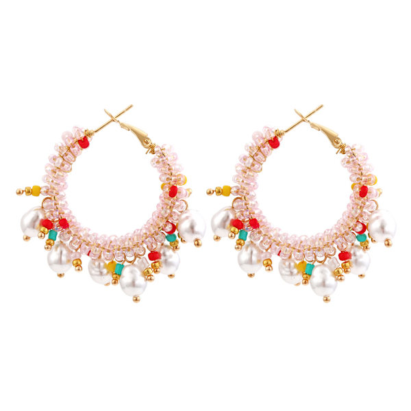 Boho  Drop Øreringe til Kvinder Cute Statement Bead Dangle Øreringe