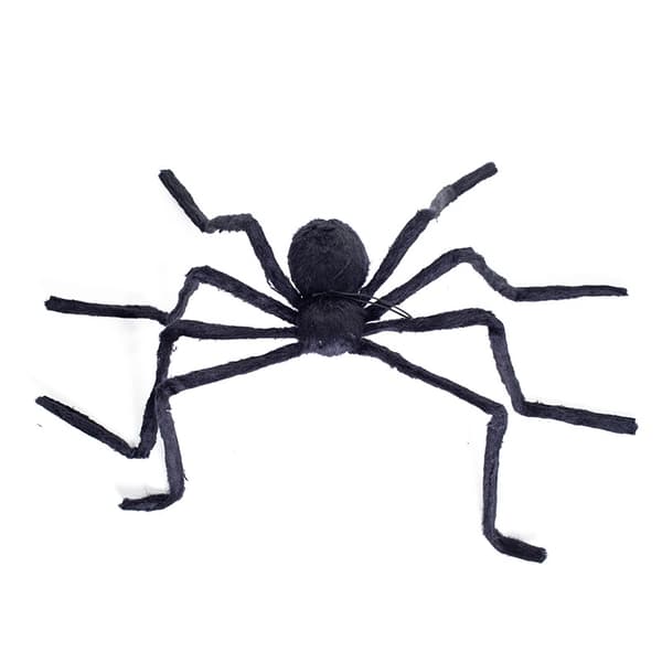 Lys op sorte lodne edderkopper/taranteller til Halloween-spøgelser