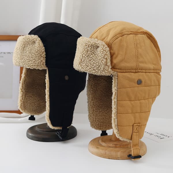 Varm Catcher Hat Ørevarmere Vinterhatt Militærhatt Unisex Tilbehør -