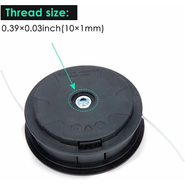 Load E Go -pää, 130 mm, M 10X1.25 F, yleiskäyttöinen metalliharjakone