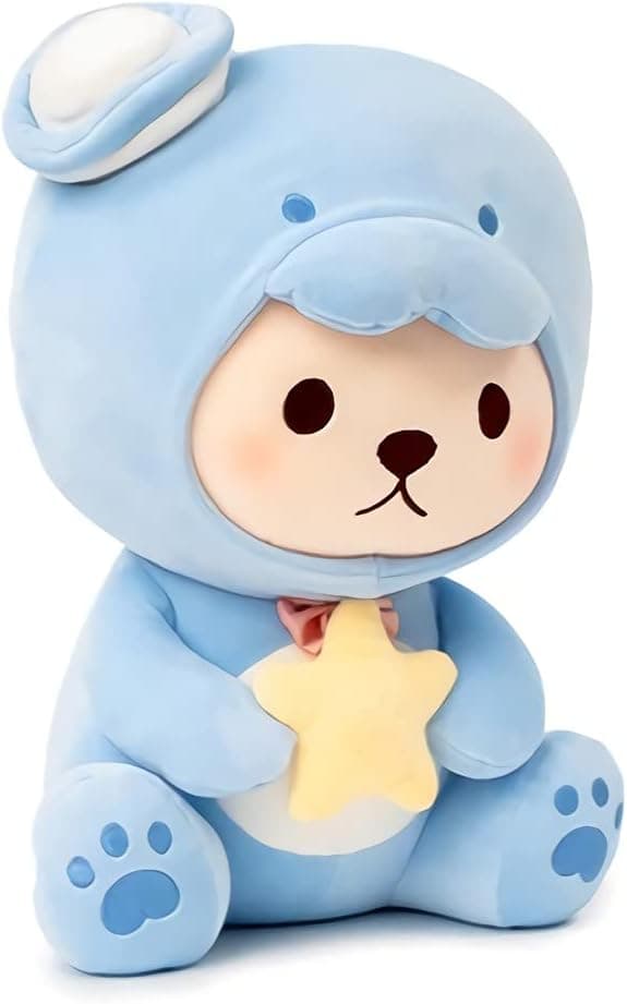 Kawaii Teddy Bear Cosplay Pehmolelu Sininen Valtameri Teema Yhdistelmä