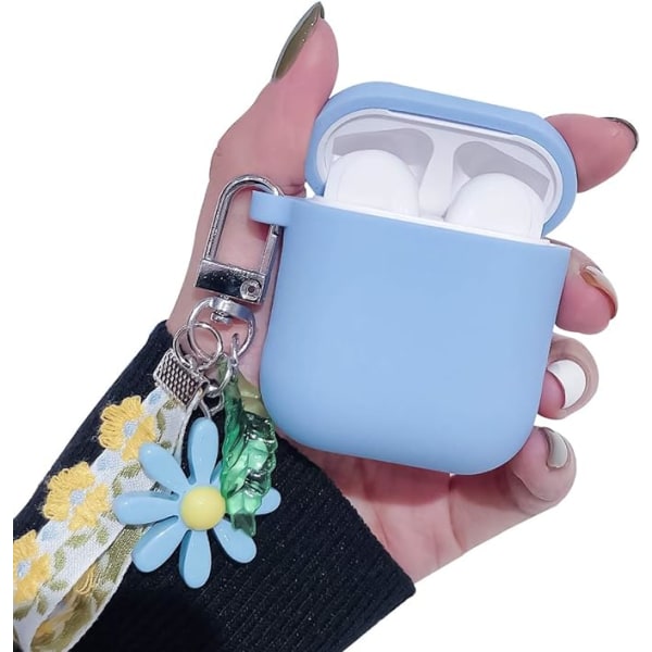 Kompatibel med AirPods-fodral Mjukt silikon med söt nyckelring Sho