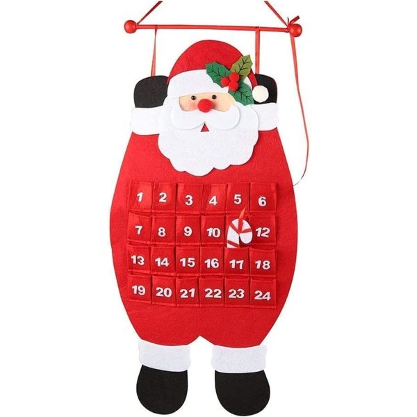 Julkalender med 24 dagars nedräkning för juldekoration