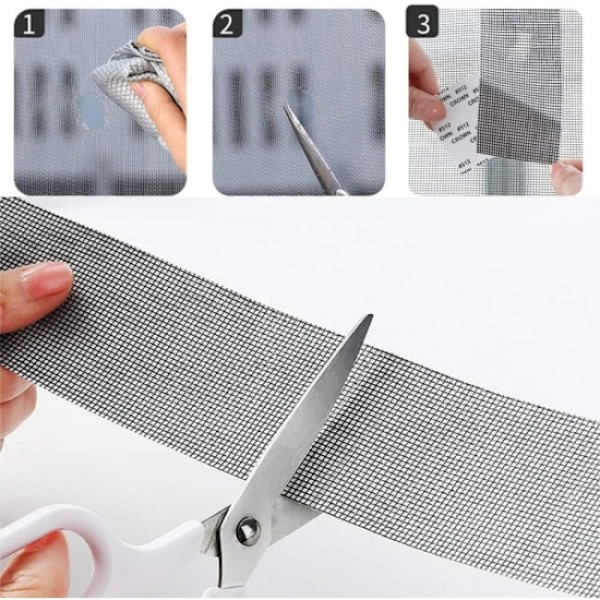 1-pack fönsterreparationssats svart tejp, 5cm*2m starkt lim
