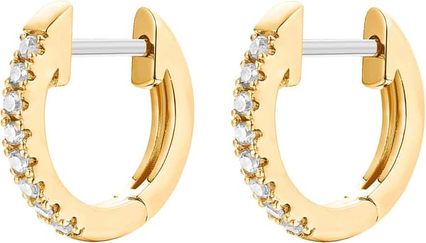 Forgyldte Cubic Zirconia Manchet Øreringe Stud