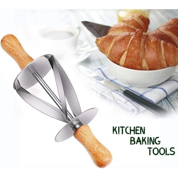 Croissant Cutter RollerCroissant Maker Rustfrit Stål Roller Sli