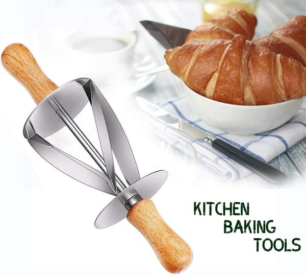 Croissant Cutter RollerCroissant Maker Rustfritt Stål Roller Sli