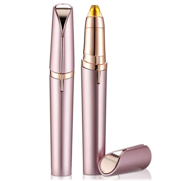 Trimmer med LED for øyenbryn/nesehår/ansiktshår/bikini Roségull