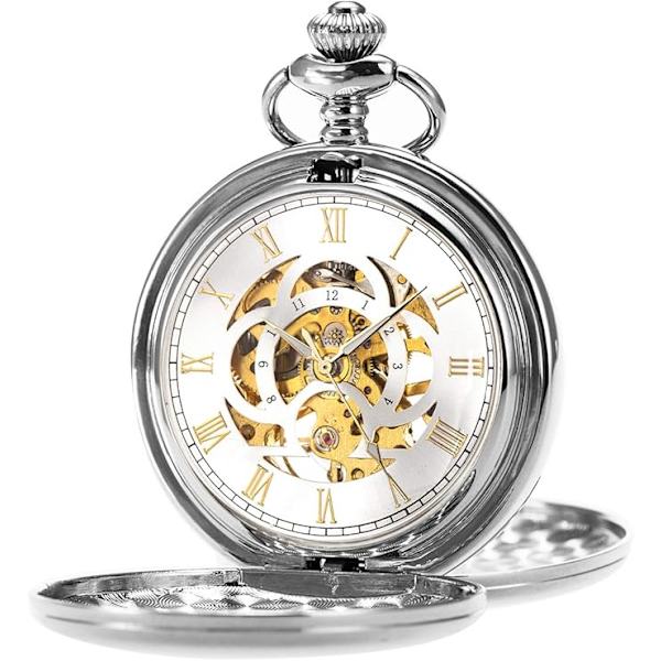 Herrar Fickur Classic Mekanisk Handvevad Fickur Steampunk