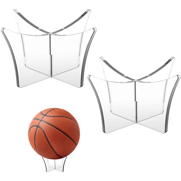 2Pieces Basketball Stand Holder Football Stand Ball Display Stand