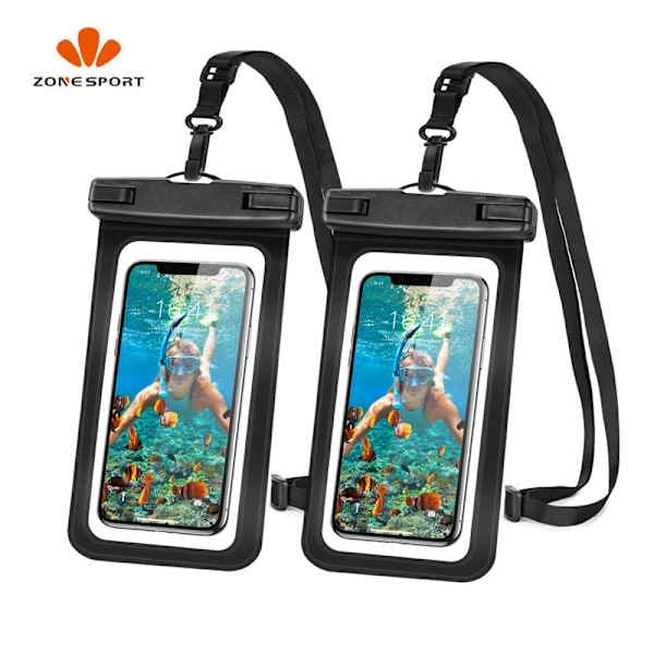 Vattentät telefonpåse [2-pack] - Universell IPX8 vattentät telefon