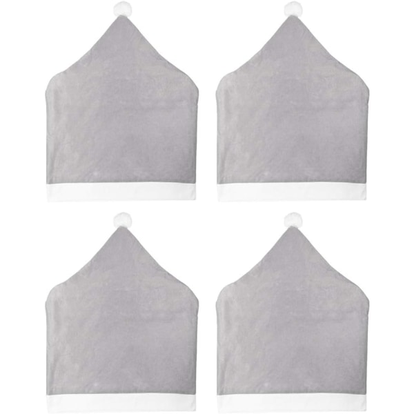 4 Pieces of Grey Classic Joulutuolin cover joululla