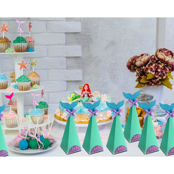 Mermaid Party Box Mermaid Candy Box Mermaid Theme Wedding Gift Ba