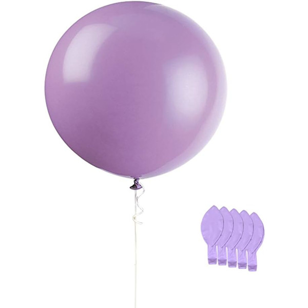 36 tuuman pastellinvioletti ilmapallo, suuri makaronilateksi-ilmapallo ja par