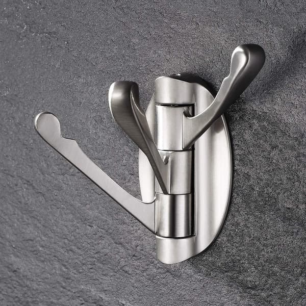 Solid Metal Swivel Hook Heavy Duty Folding Swing Arm Triple Coat