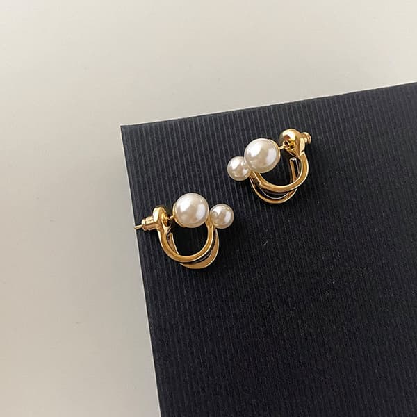 Trendy elegante søde imiterede perle øreringe til kvinder