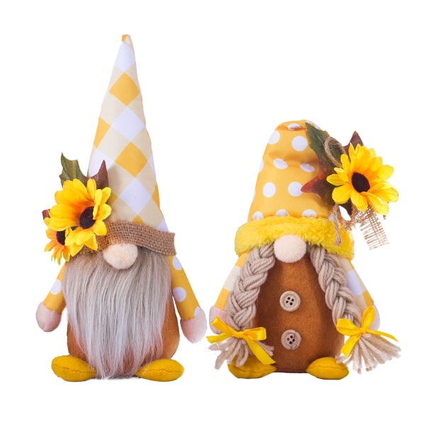 2 STK Gnome Dwarf Plush Vårtulipan Sommer Havnisser Plysj
