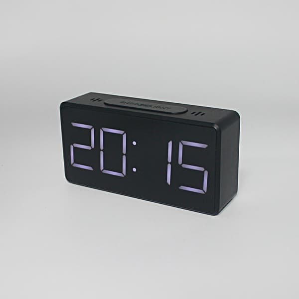 Väckarklocka för sovrum, 2 larm, högt LED-display med stor klocka