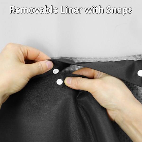 Bruseforhæng med Snap in Liner Set, Polyester Bruseforhæng