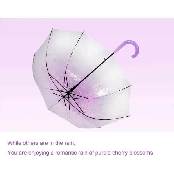 Naisten kirkas kupla läpinäkyvä sateenvarjo-Auto Open Clear Dome Um