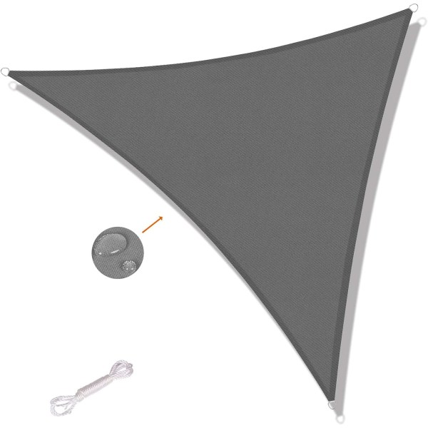 Triangular shade sail 3x3x3m Waterproof Anti UV for Garden Terrac