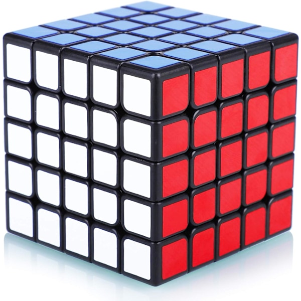 Maomaoyu Speed ​​Original 5x5 5x5x5 Magisk Puzzle Magic Speed ​​Cube Voksen Børns Feriegave (Sort)