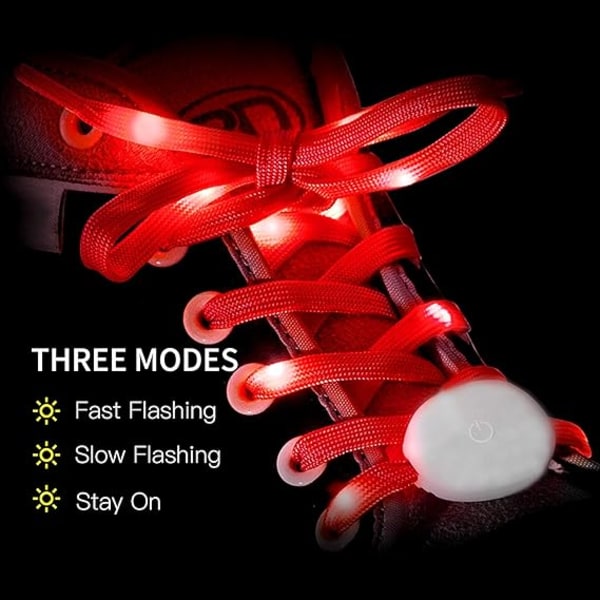 3 par | LED-upplysta snören 3 mönster för fest, dans, löpning